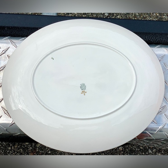 Vintage Discontinued Crown Ducal WARWICK 8932 Large Oval Gold Trim Serving Plate - Picture 5 of 16